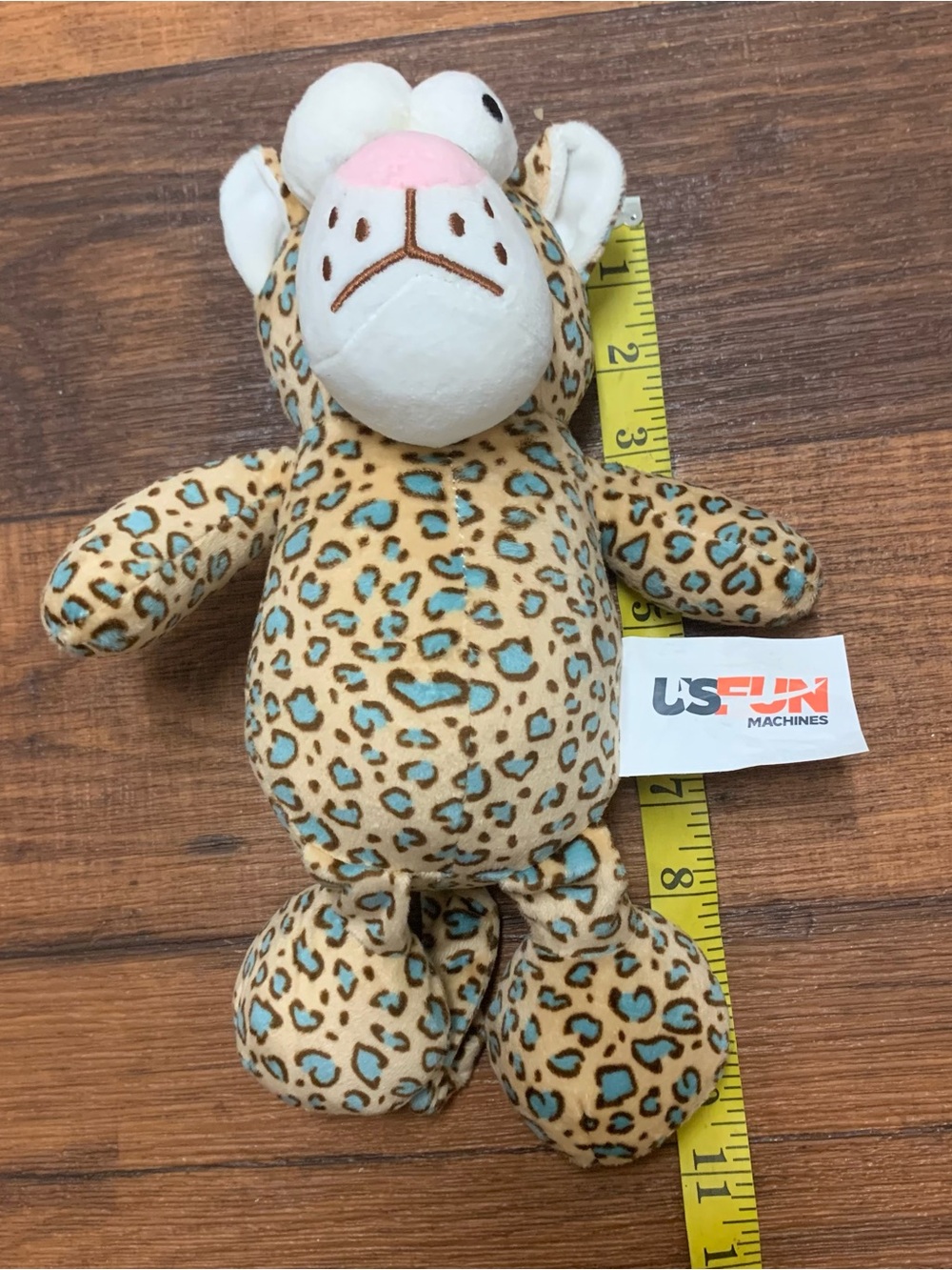 Plush 11" Big Eyes Blue Spotted Leopard Stuffed Animal Toy Cheetah Leopard Soft - Picture 6 of 7